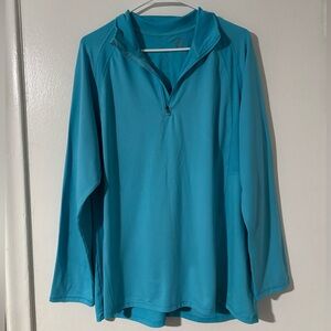 Champions Teal Long Sleeve Pullover With Zipper Size XL
